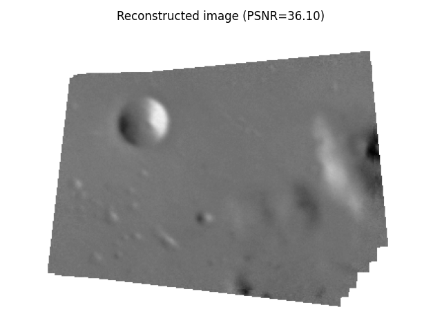 Reconstructed image (PSNR=36.10)
