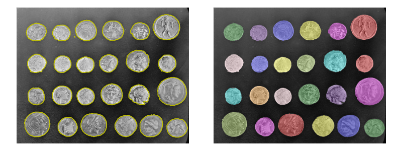 plot coins segmentation