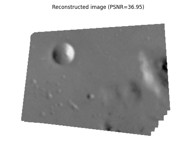 Reconstructed image (PSNR=36.95)