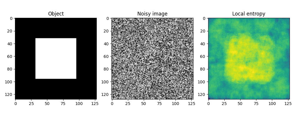 Object, Noisy image, Local entropy