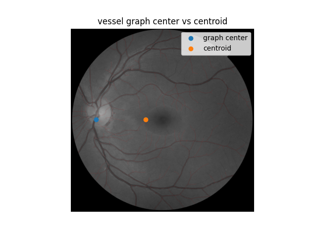 vessel graph center vs centroid