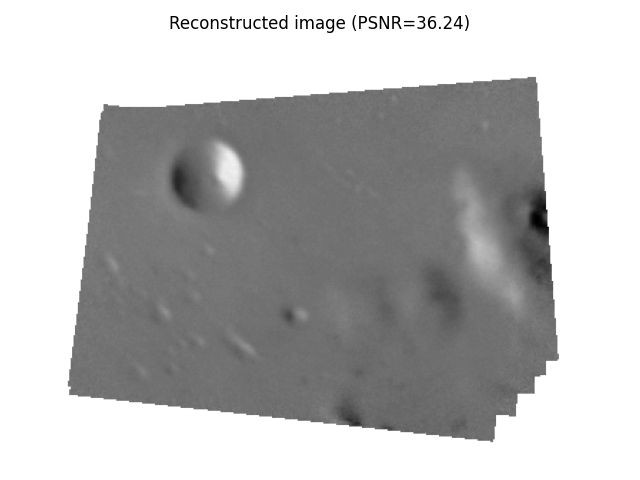 Reconstructed image (PSNR=36.24)