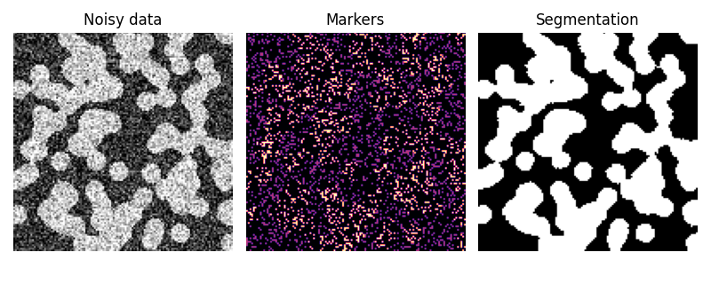 Noisy data, Markers, Segmentation